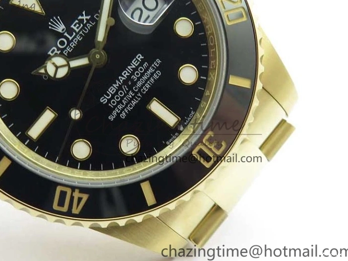 MiroTime 0113 Submariner 41mm 126613 LN YG BP Maker Best Edition Black Dial on YG Bracelet OnTrend 2573